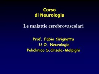 corso di neurologia
