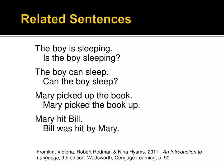 related sentences