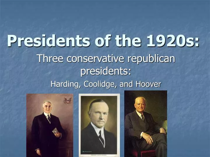 presidents of the 1920s