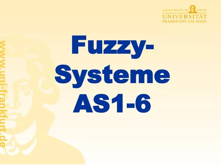 fuzzy systeme as1 6