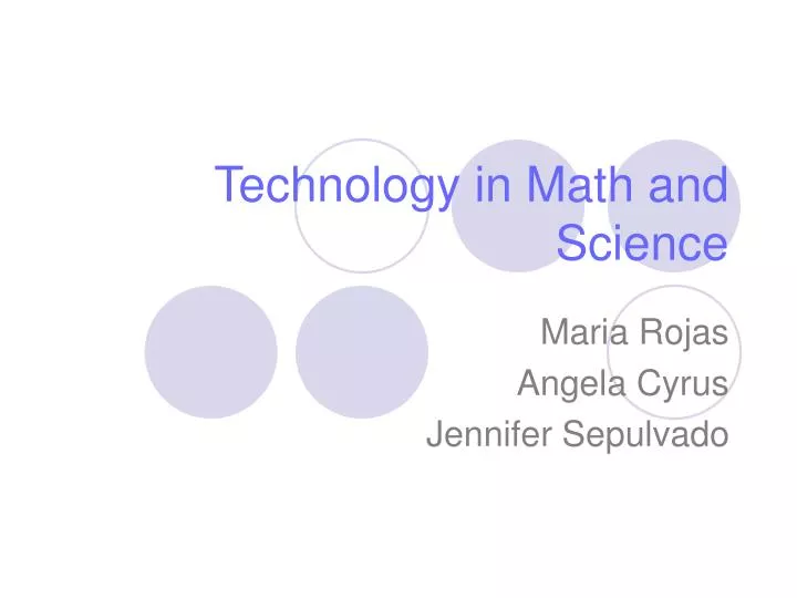 technology in math and science