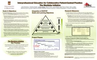 Interprofessional Education for Collaborative Patient-Centred Practice: The Manitoba Initiative