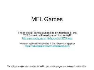 MFL Games
