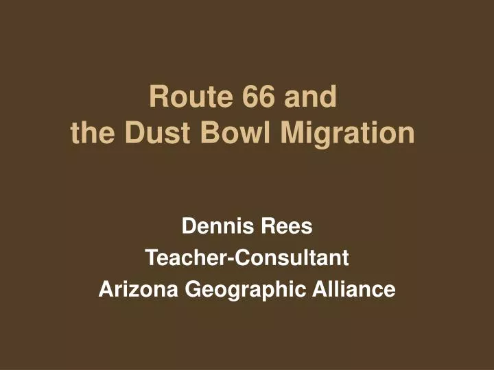 route 66 and the dust bowl migration