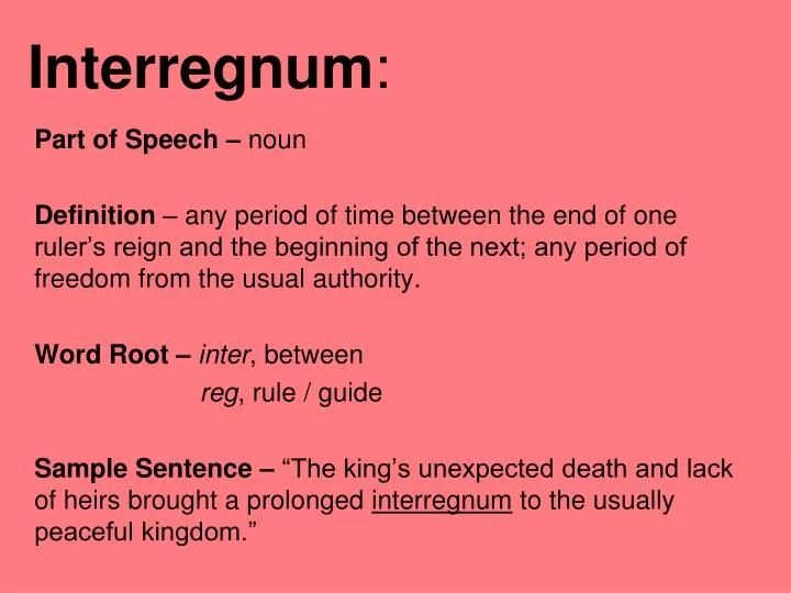 interregnum
