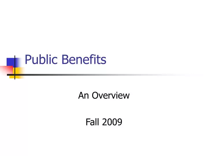 public benefits