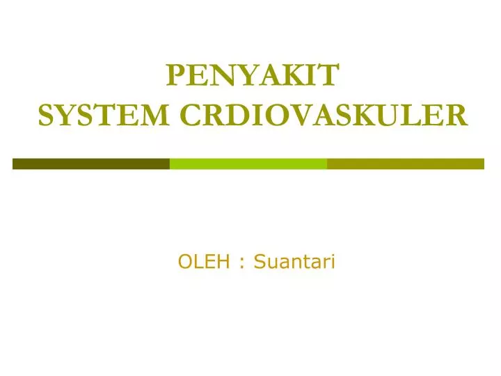 penyakit system crdiovaskuler