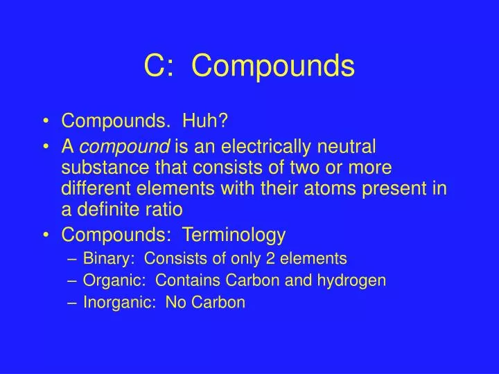 c compounds
