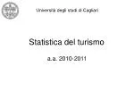 Statistica del turismo - slide 1