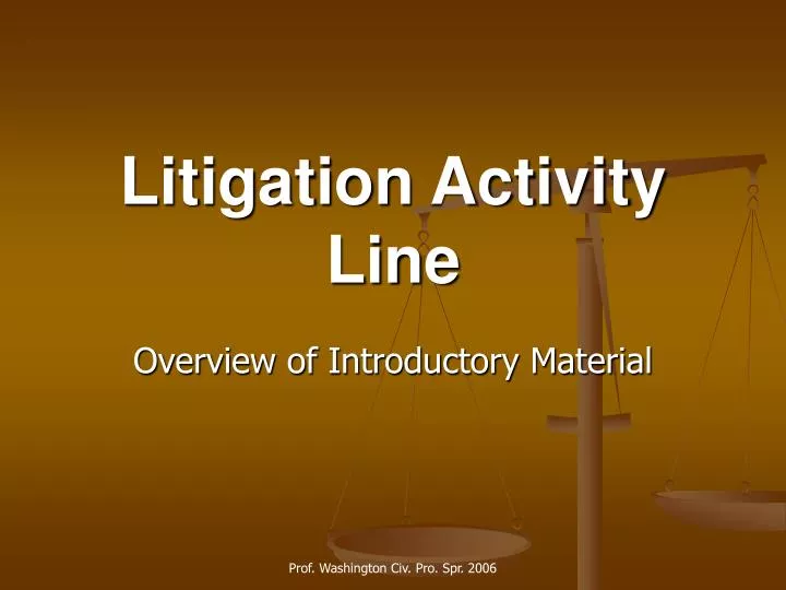 litigation activity line