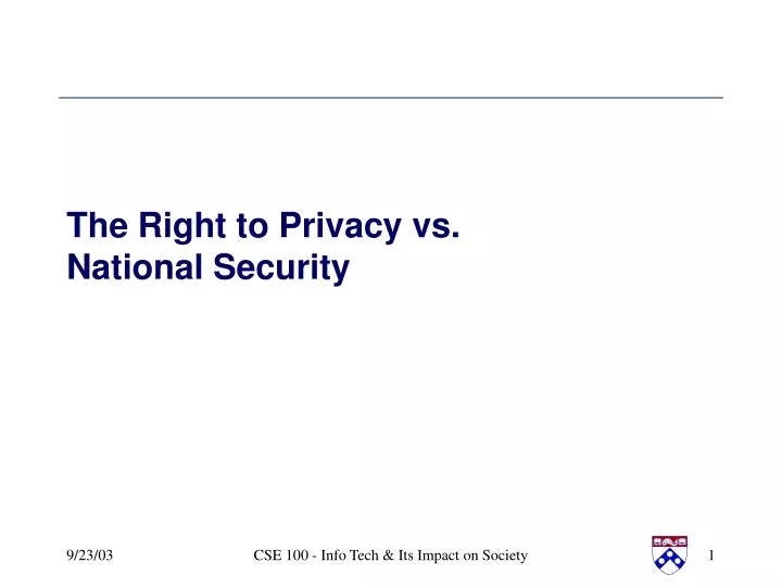the right to privacy vs national security