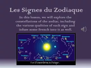 Les Signes du Zodiaque