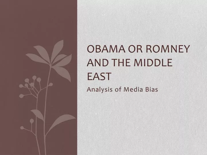 obama or romney and the middle east