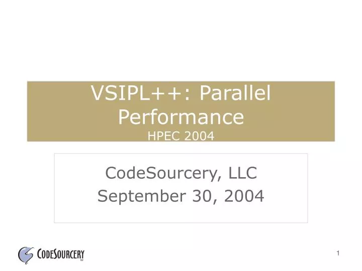 vsipl parallel performance hpec 2004