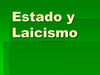 estado y laicismo