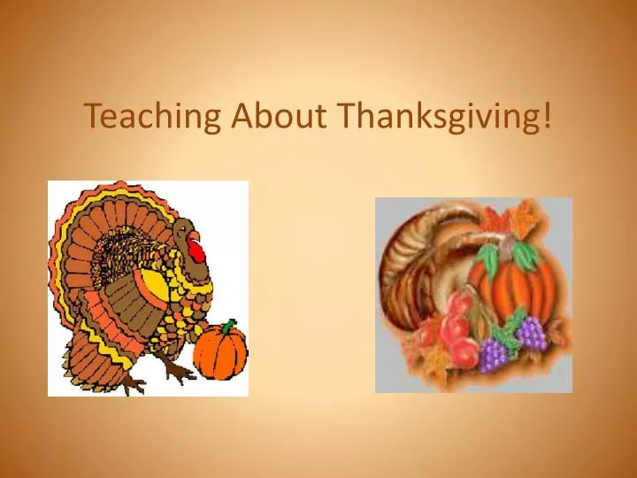 teaching about thanksgiving