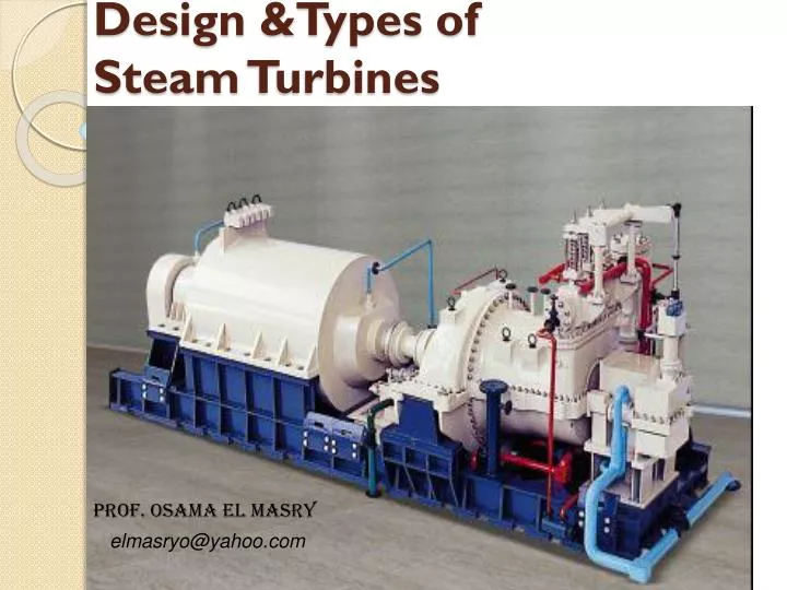 design types of steam turbines