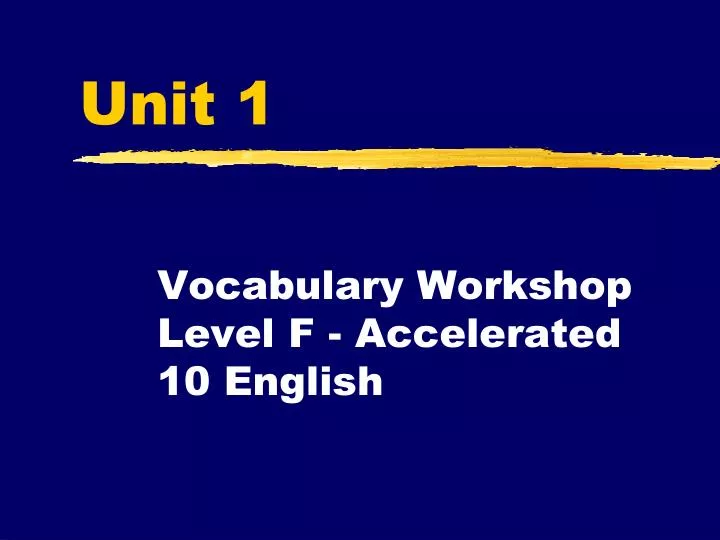 Unit 1B Vocabulary. - ppt download