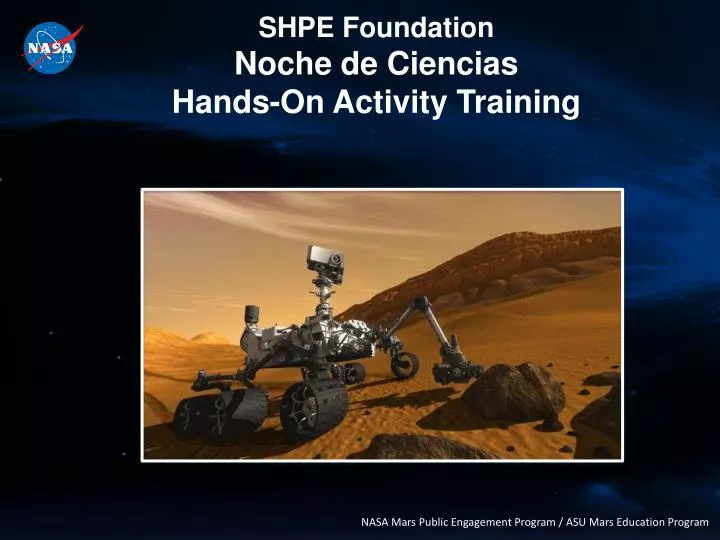 shpe foundation noche de ciencias hands on activity training