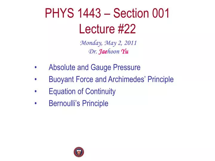 phys 1443 section 001 lecture 22