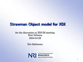 Strawman Object model for XDI