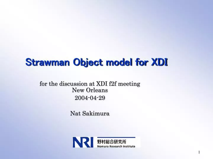 strawman object model for xdi