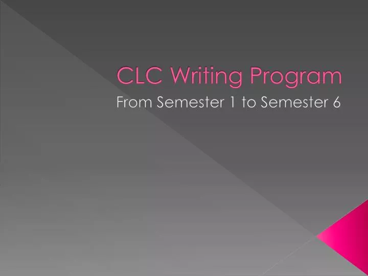 clc writing program