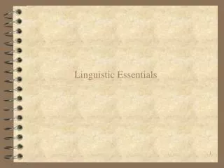 Linguistic Essentials