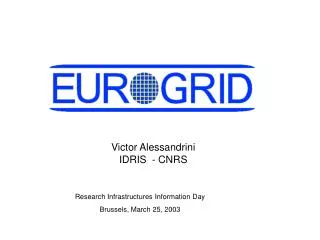 Research Infrastructures Information Day Brussels, March 25, 2003