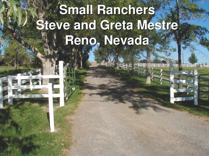 small ranchers steve and greta mestre reno nevada