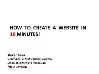 How to create a website in 10 minutes!