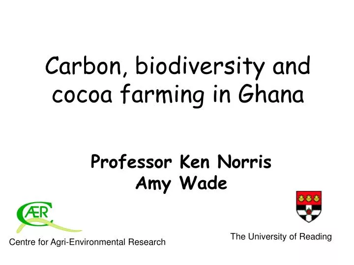carbon biodiversity and cocoa farming in ghana