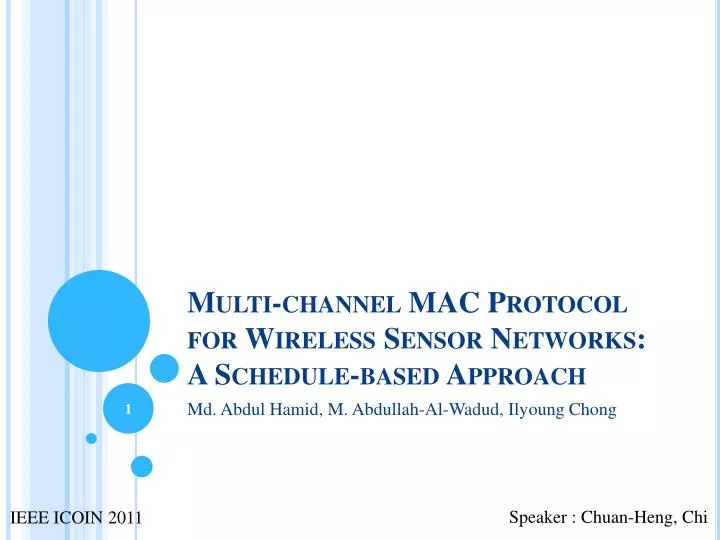multi channel mac protocol for wireless sensor networks a schedule based approach
