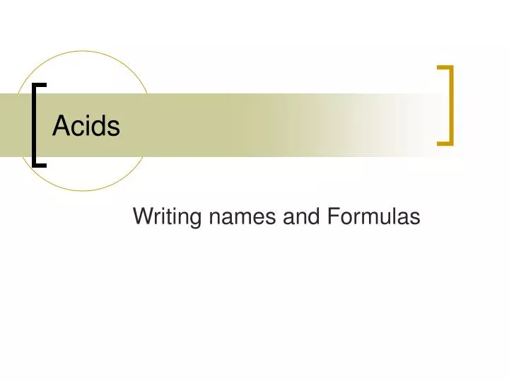 acids