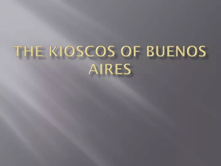 the kioscos of buenos aires