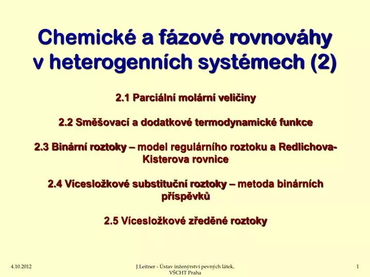 chemick a f zov rovnov hy v heterogenn ch syst mech 2