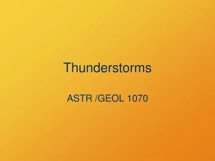 thunderstorms