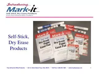 Self-Stick, Dry Erase Products