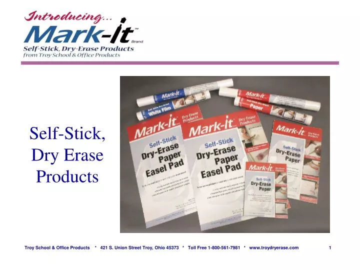 self stick dry erase products