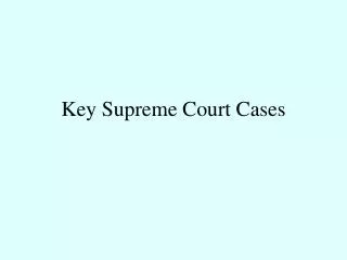 Key Supreme Court Cases