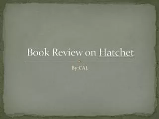Book Review on Hatchet
