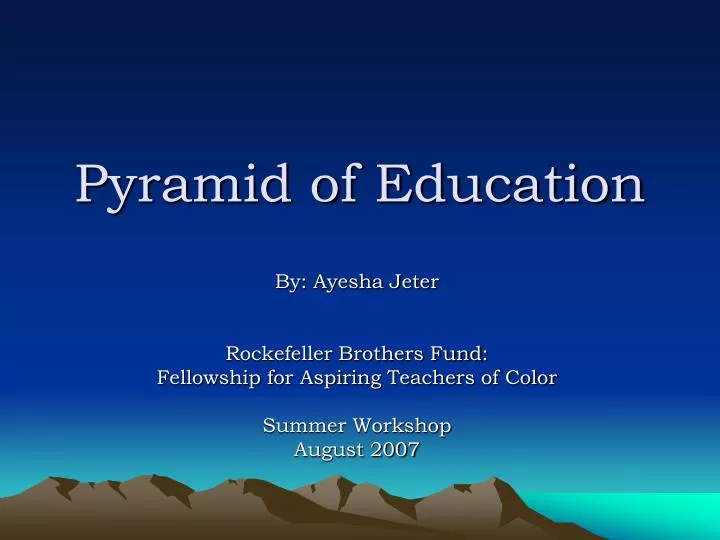 pyramid of education