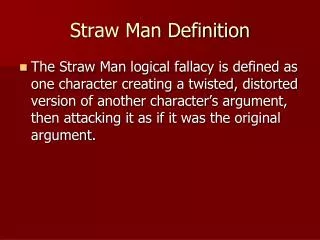Straw Man Definition
