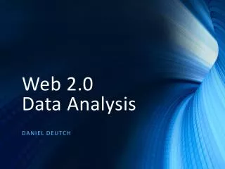 Web 2.0 Data Analysis
