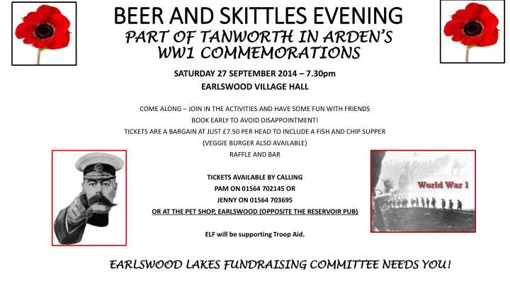 beer and skittles evening part of tanworth in arden s ww1 commemorations