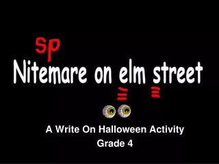 A Write On Halloween Activity Grade 4