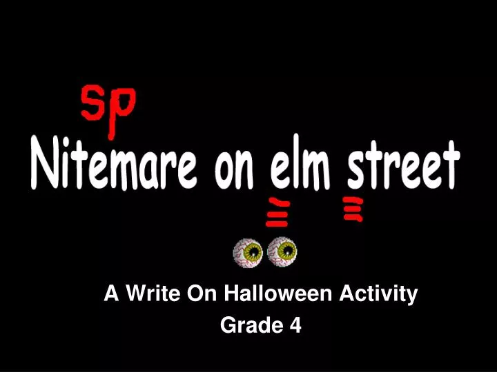 a write on halloween activity grade 4