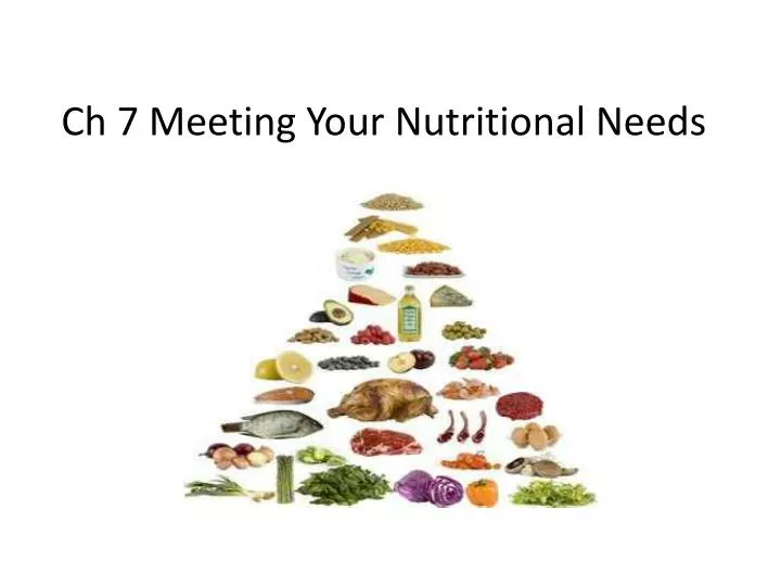 ch 7 meeting your nutritional needs