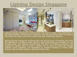 Lightings in Singapore