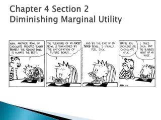Chapter 4 Section 2 Diminishing Marginal Utility